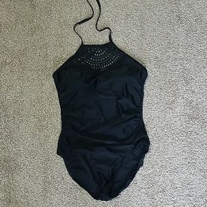 Black one piece swimsuit